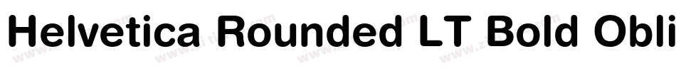 Helvetica Rounded LT Bold Oblique字体转换